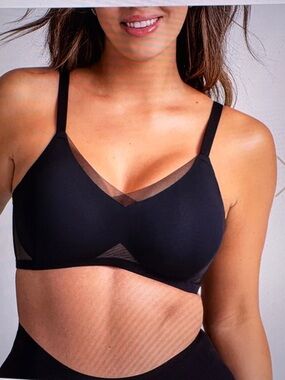 Honeylove CrossOver Wireless Black Bra XL